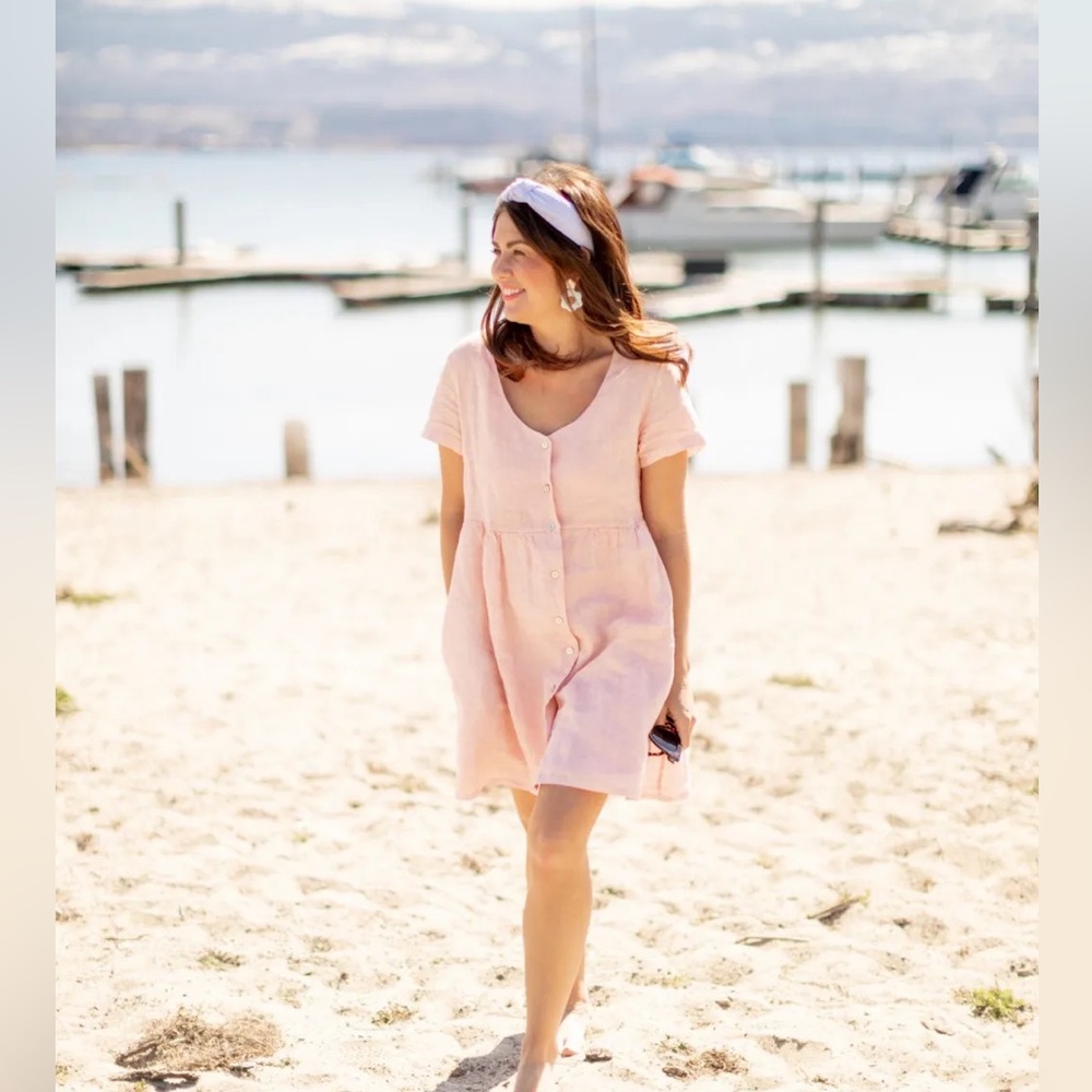 Hamptons Linen Dress- Brand new never worn, new with tags